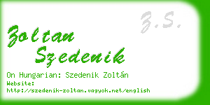 zoltan szedenik business card