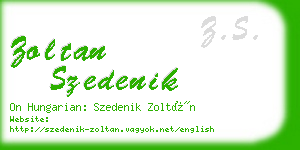 zoltan szedenik business card